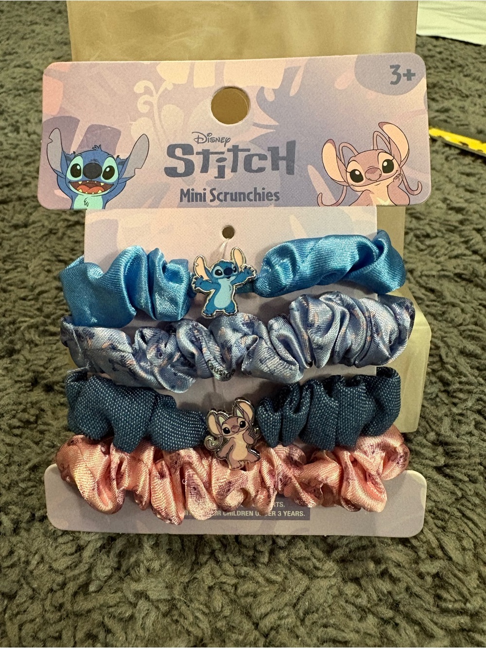 NWT Disney Stitch Mini Scrunchies Set